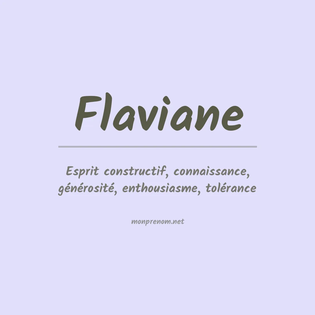 Signification du Prénom Flaviane