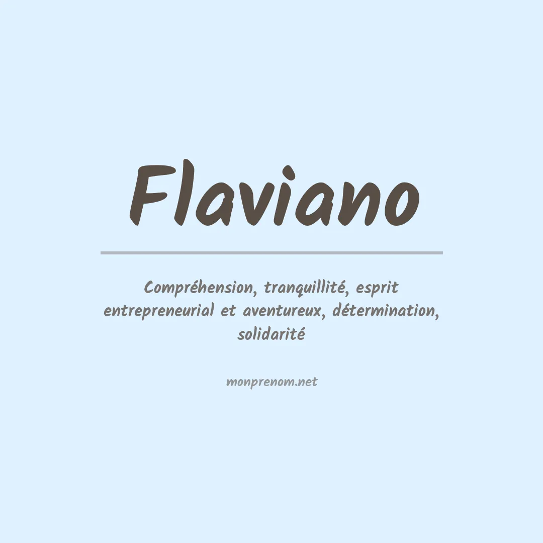 Signification du Prénom Flaviano