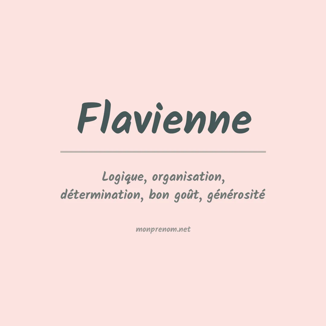 Signification du Prénom Flavienne