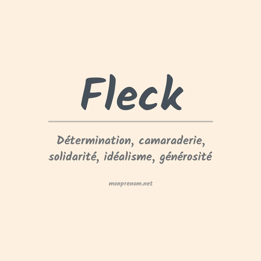 Signification du Prénom Fleck