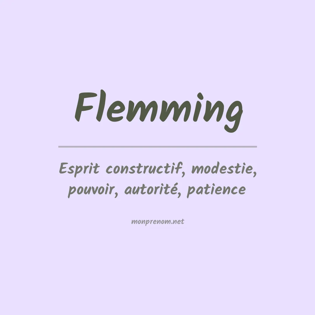 Signification du Prénom Flemming