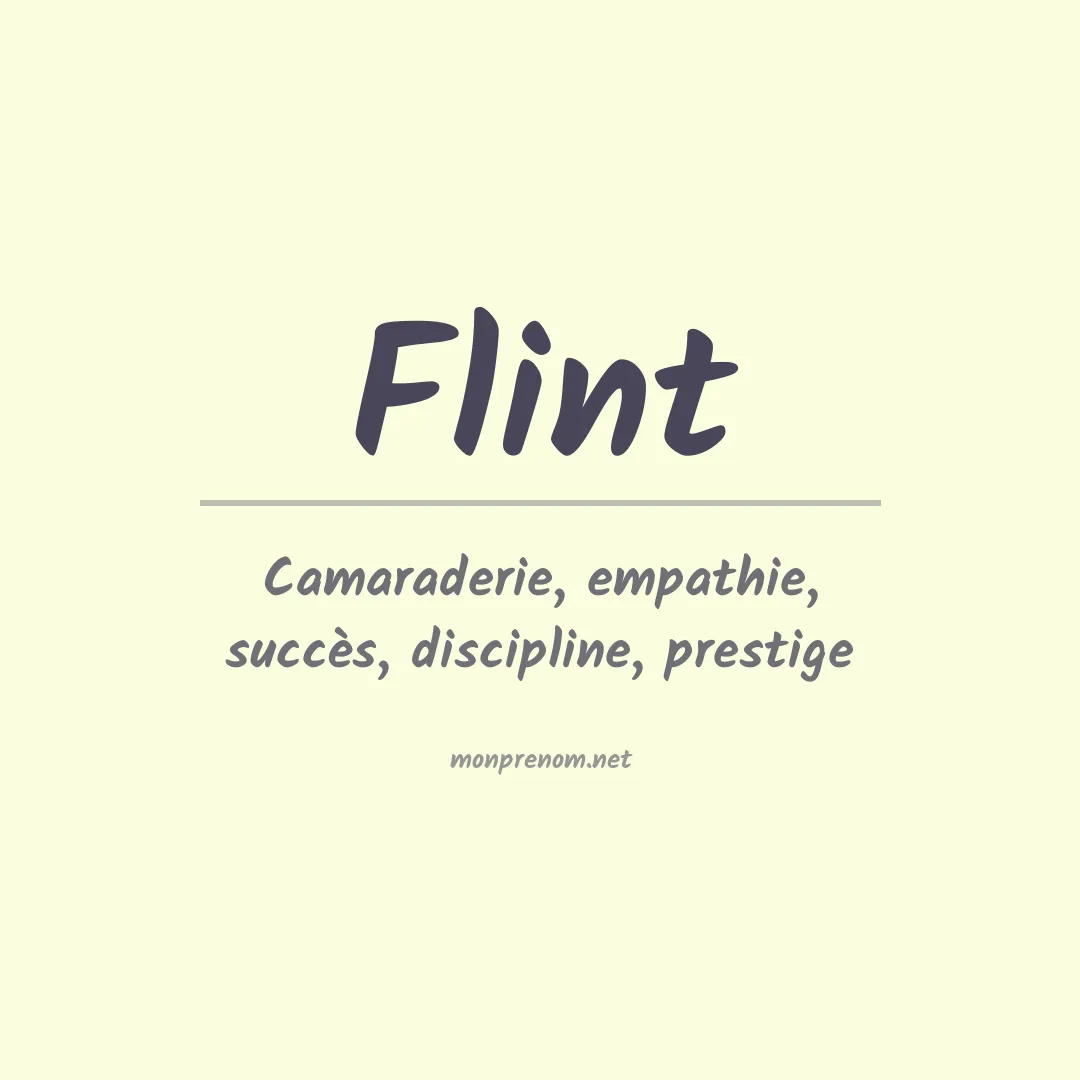 Signification du Prénom Flint