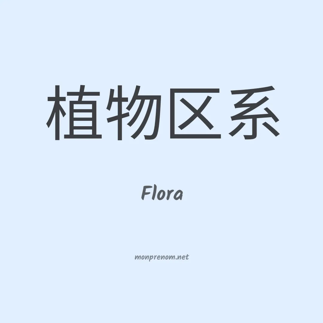 Flora en chino