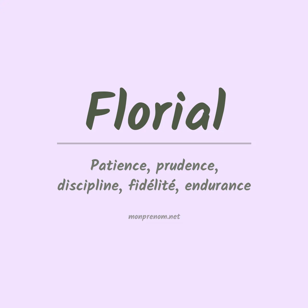 Signification du Prénom Florial
