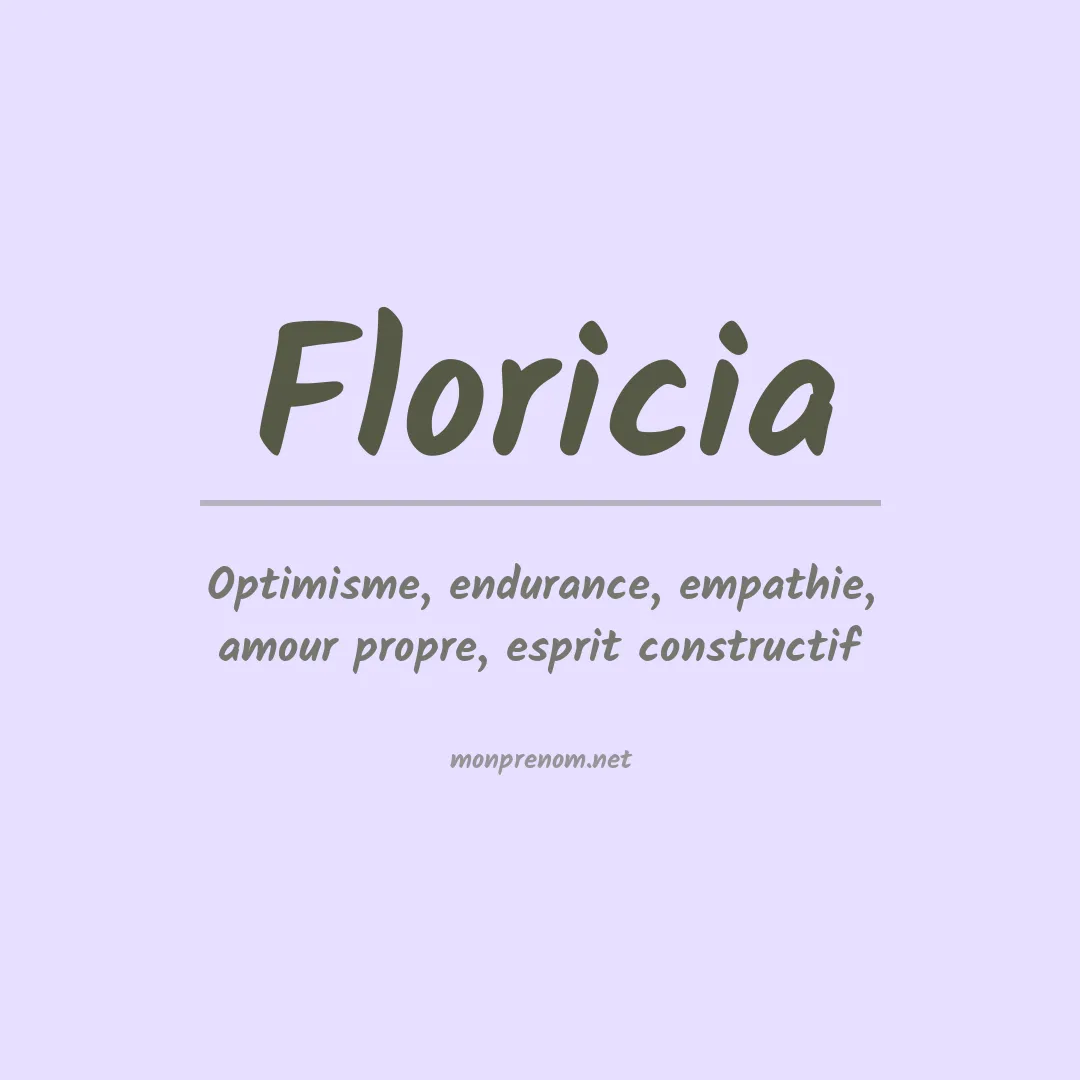 Signification du Prénom Floricia Signification du Prénom Floricia