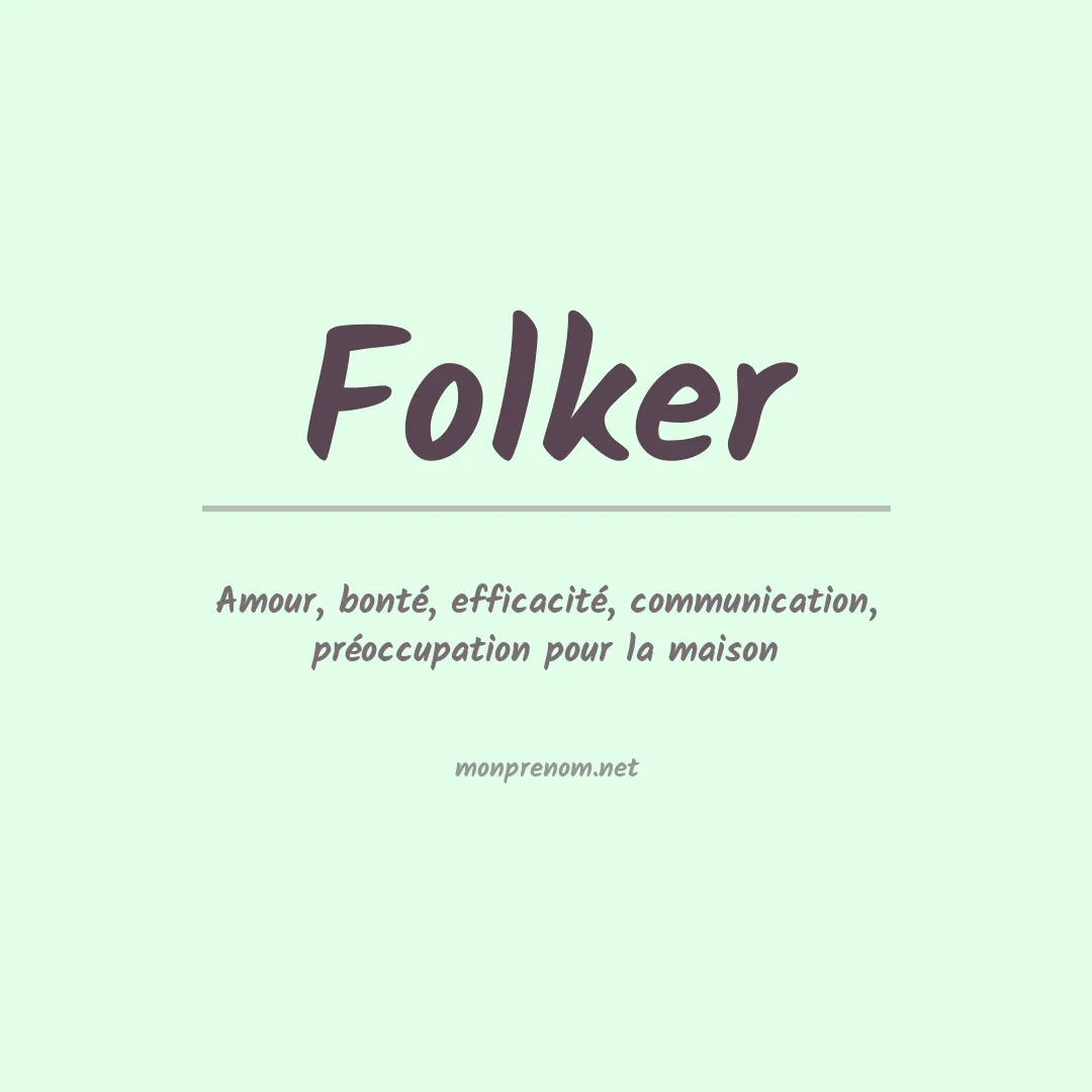 Signification du Prénom Folker