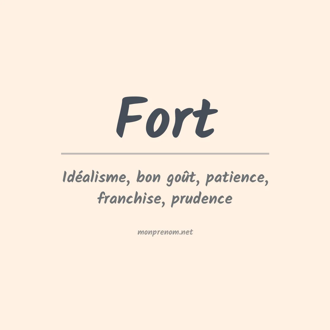 Signification du Prénom Fort