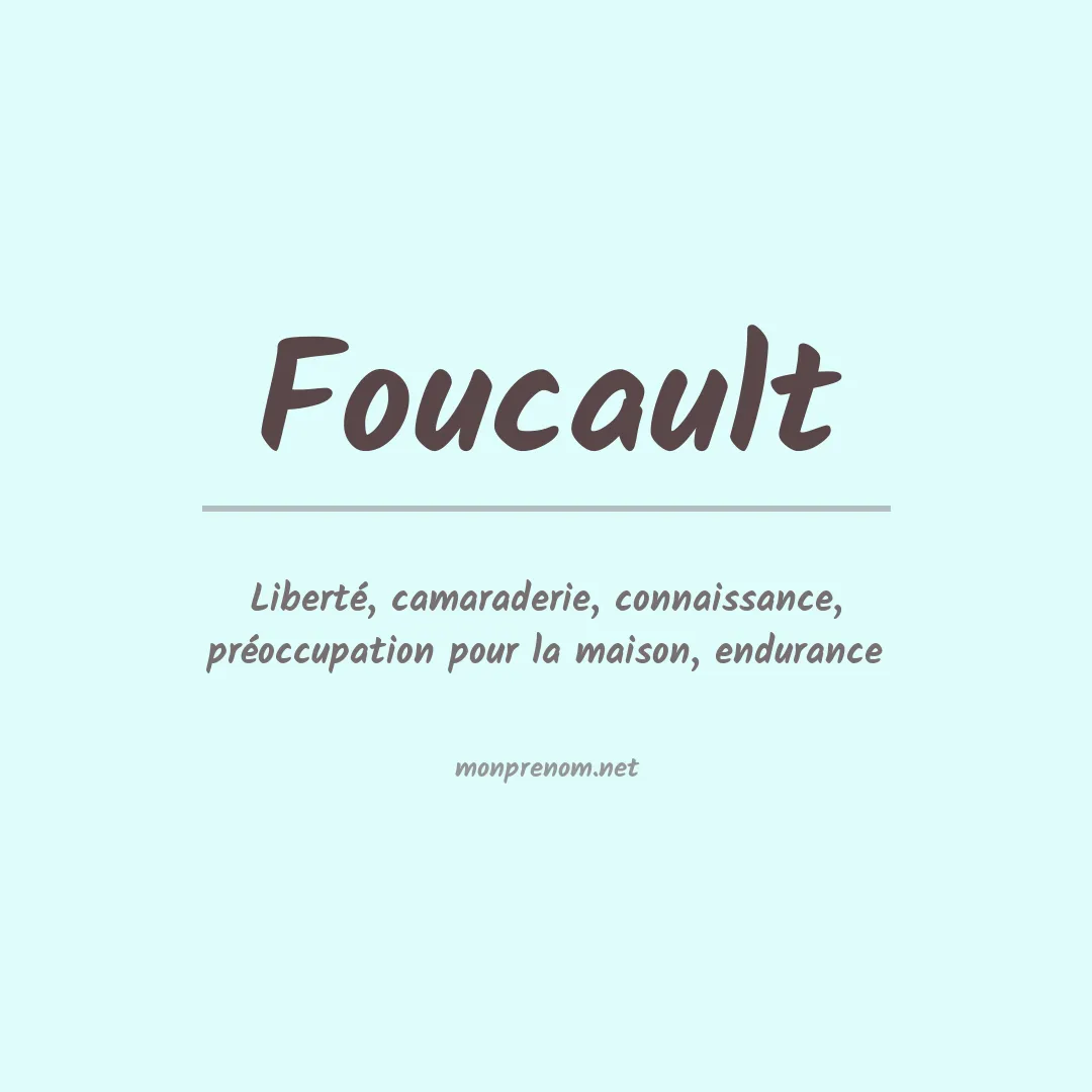 Signification du Prénom Foucault