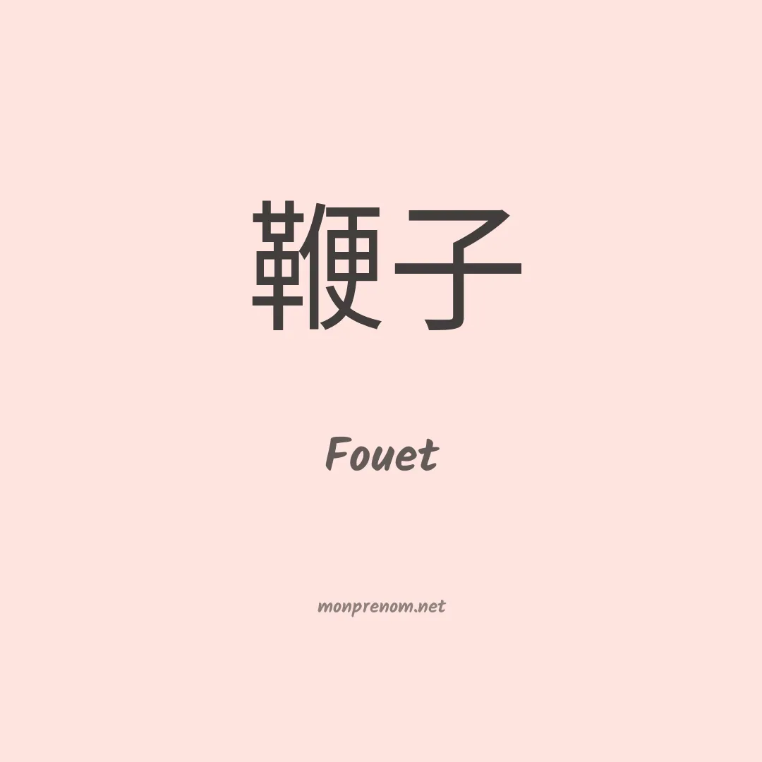 Fouet en chino