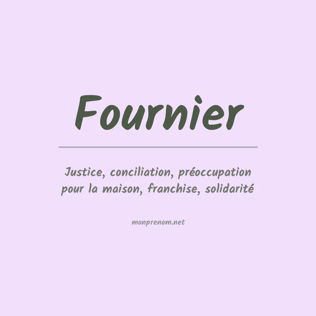 Signification du Prénom Fournier