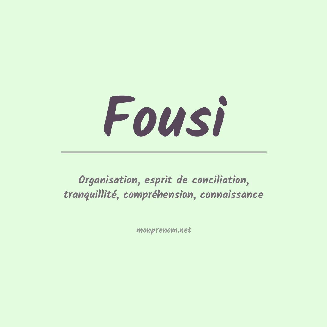 Signification du Prénom Fousi Signification du Prénom Fousi