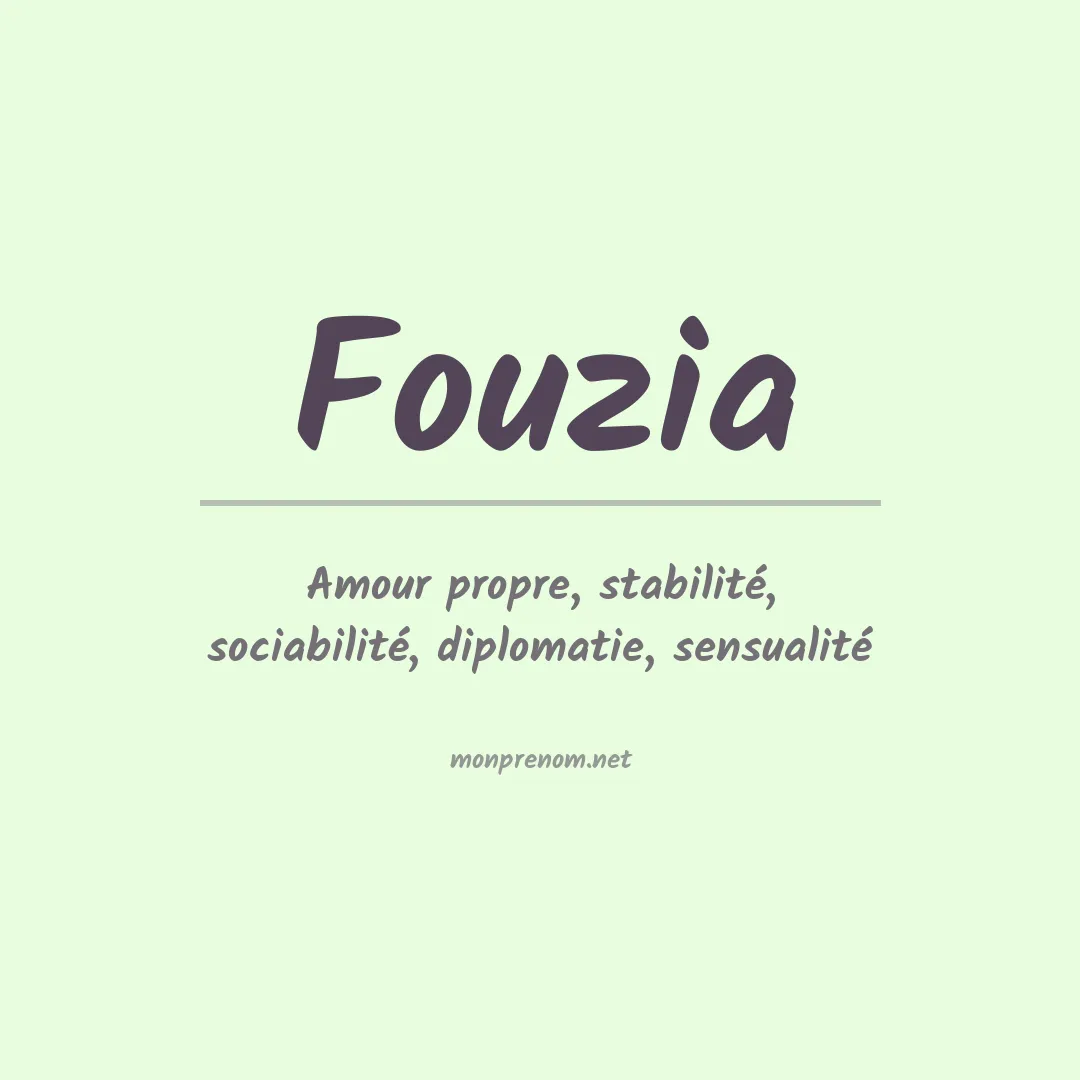 Signification du Prénom Fouzia Signification du Prénom Fouzia