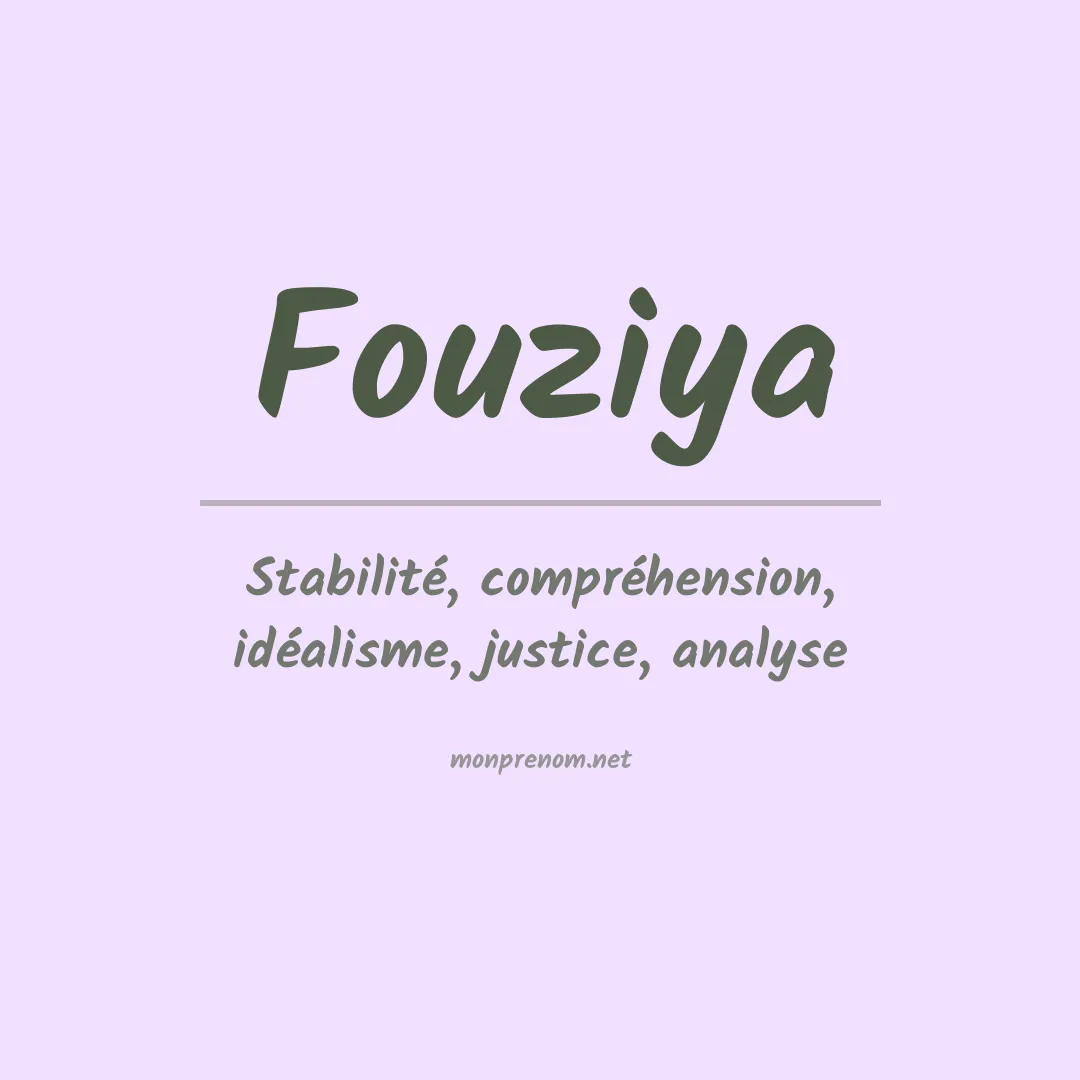 Signification du Prénom Fouziya Signification du Prénom Fouziya