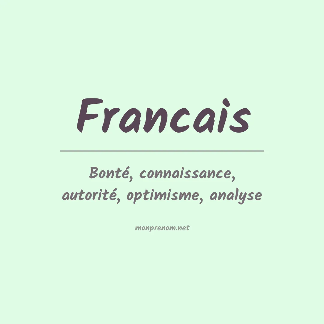 Signification du Prénom Francais Signification du Prénom Francais