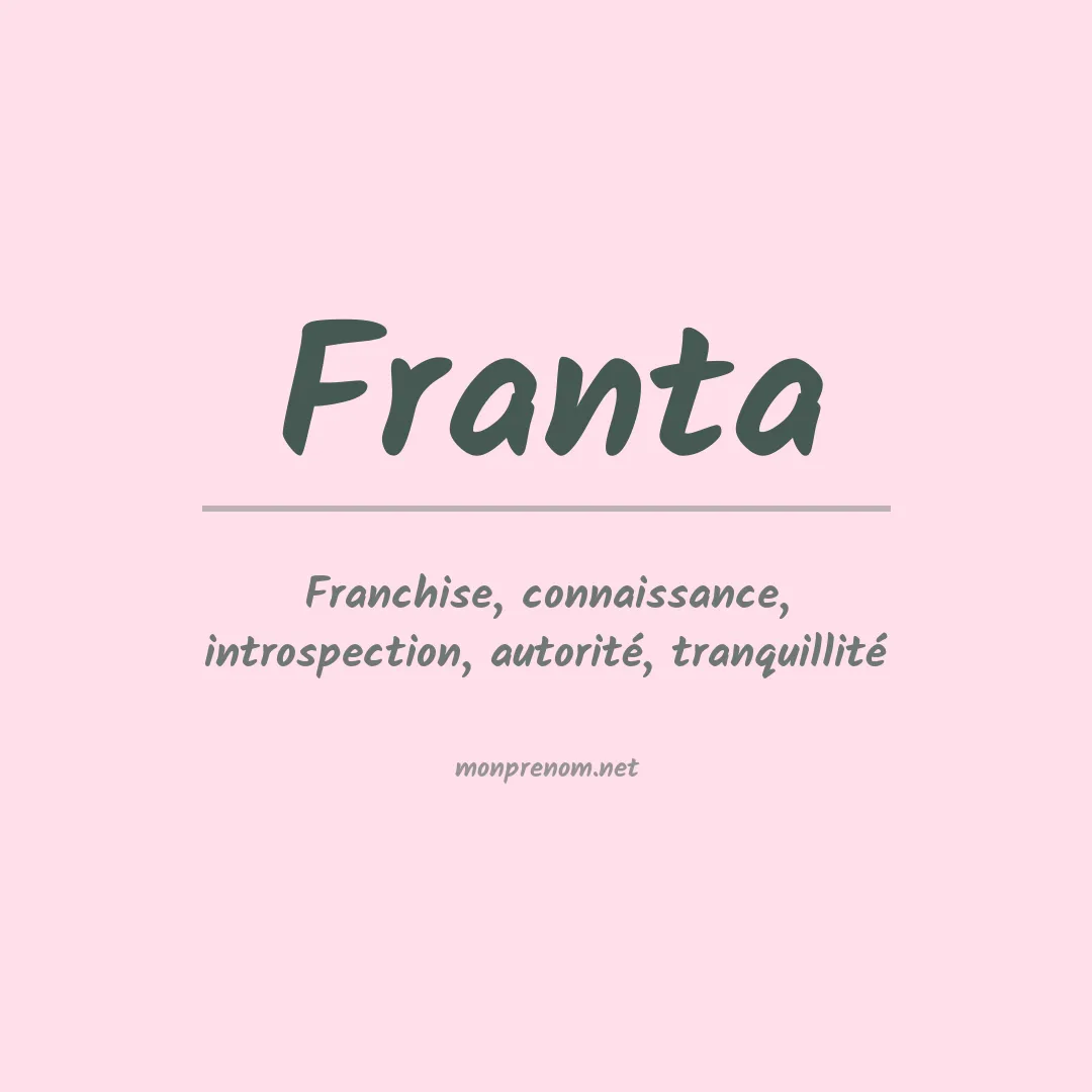 Signification du Prénom Franta