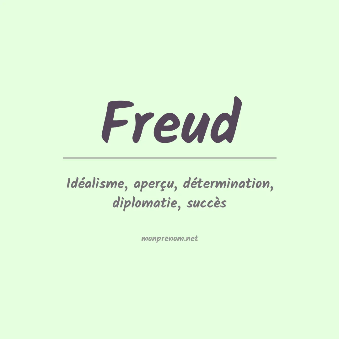 Signification du Prénom Freud