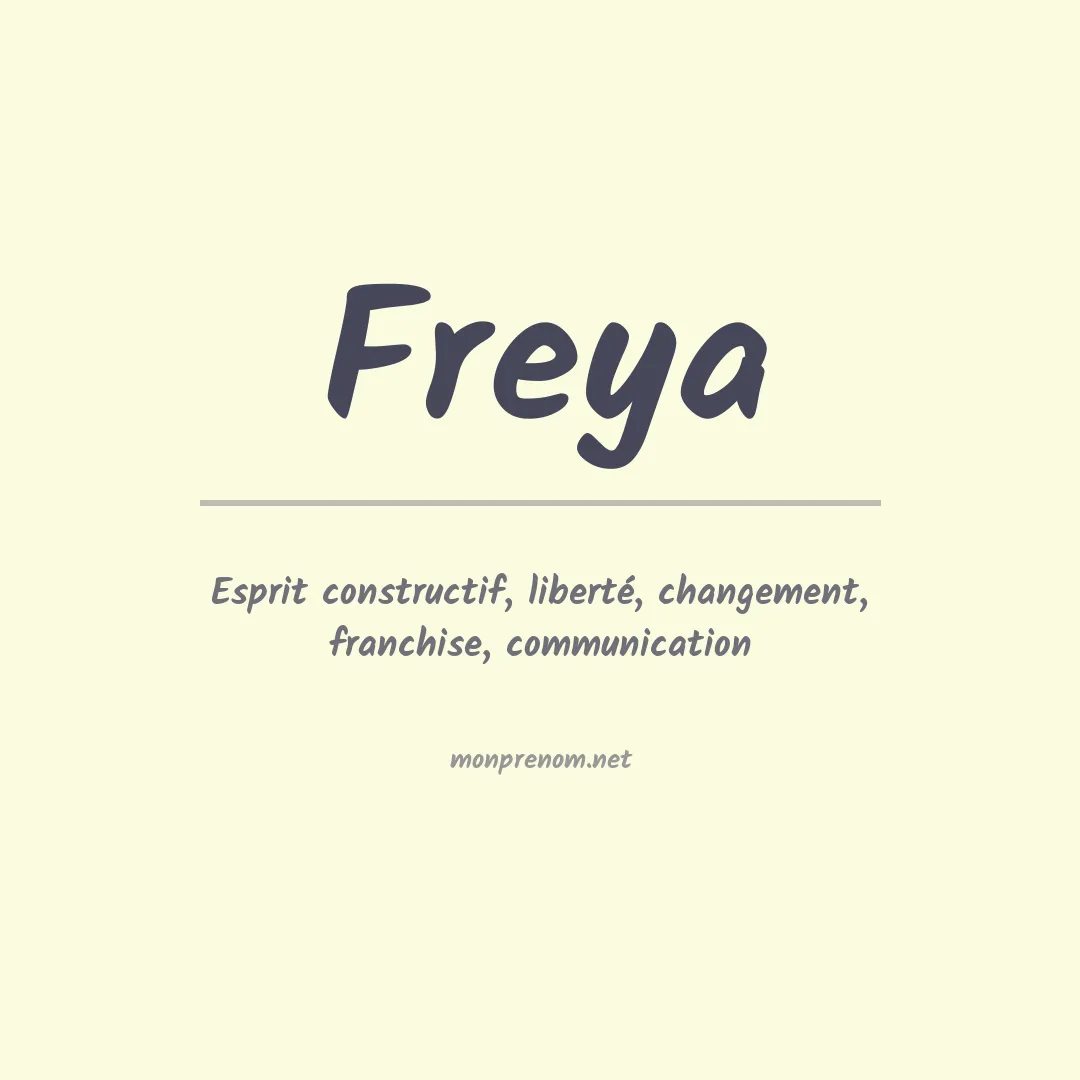 Signification du Prénom Freya