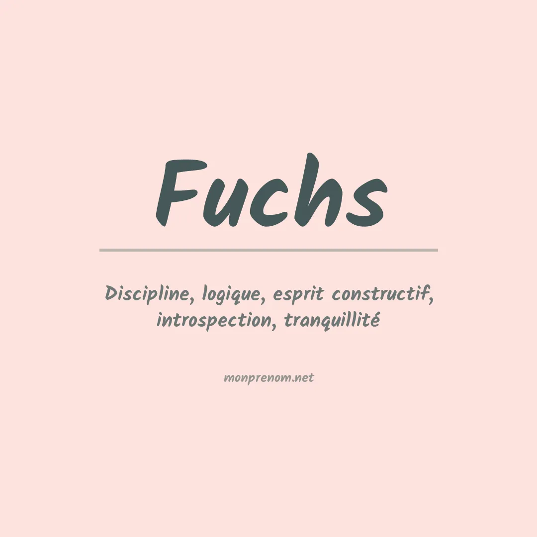 Signification du Prénom Fuchs