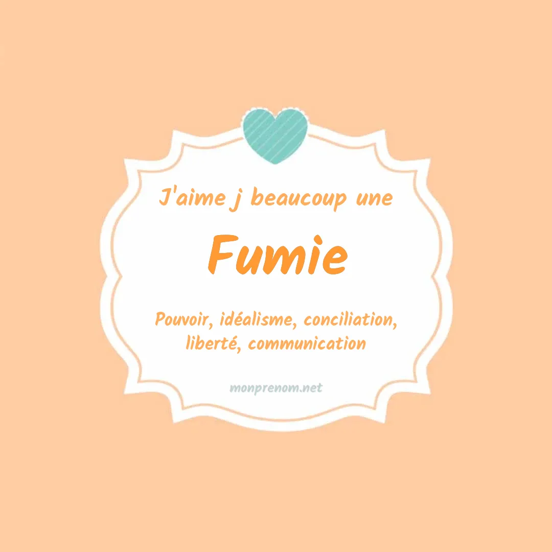 j'aime beaucoup Fumie