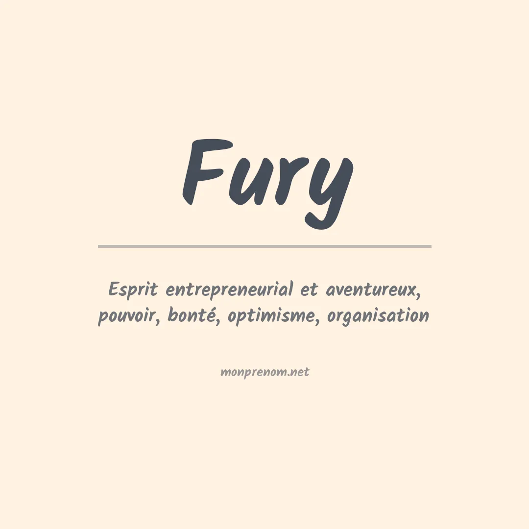 Signification du Prénom Fury