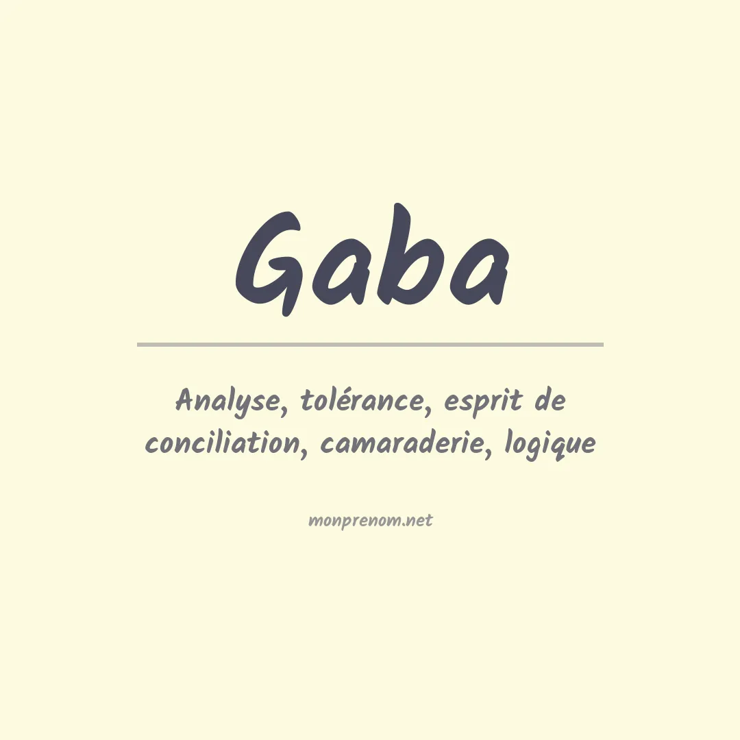 Signification du Prénom Gaba