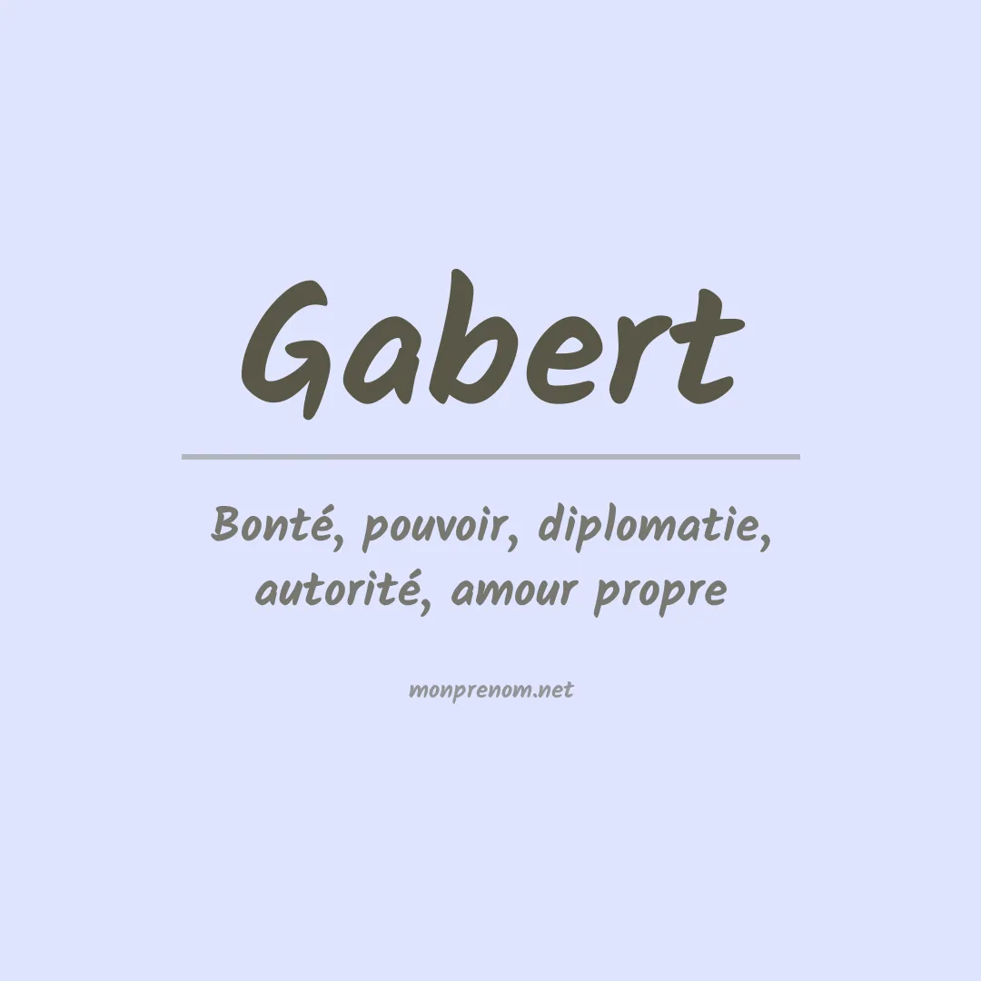 Signification du Prénom Gabert