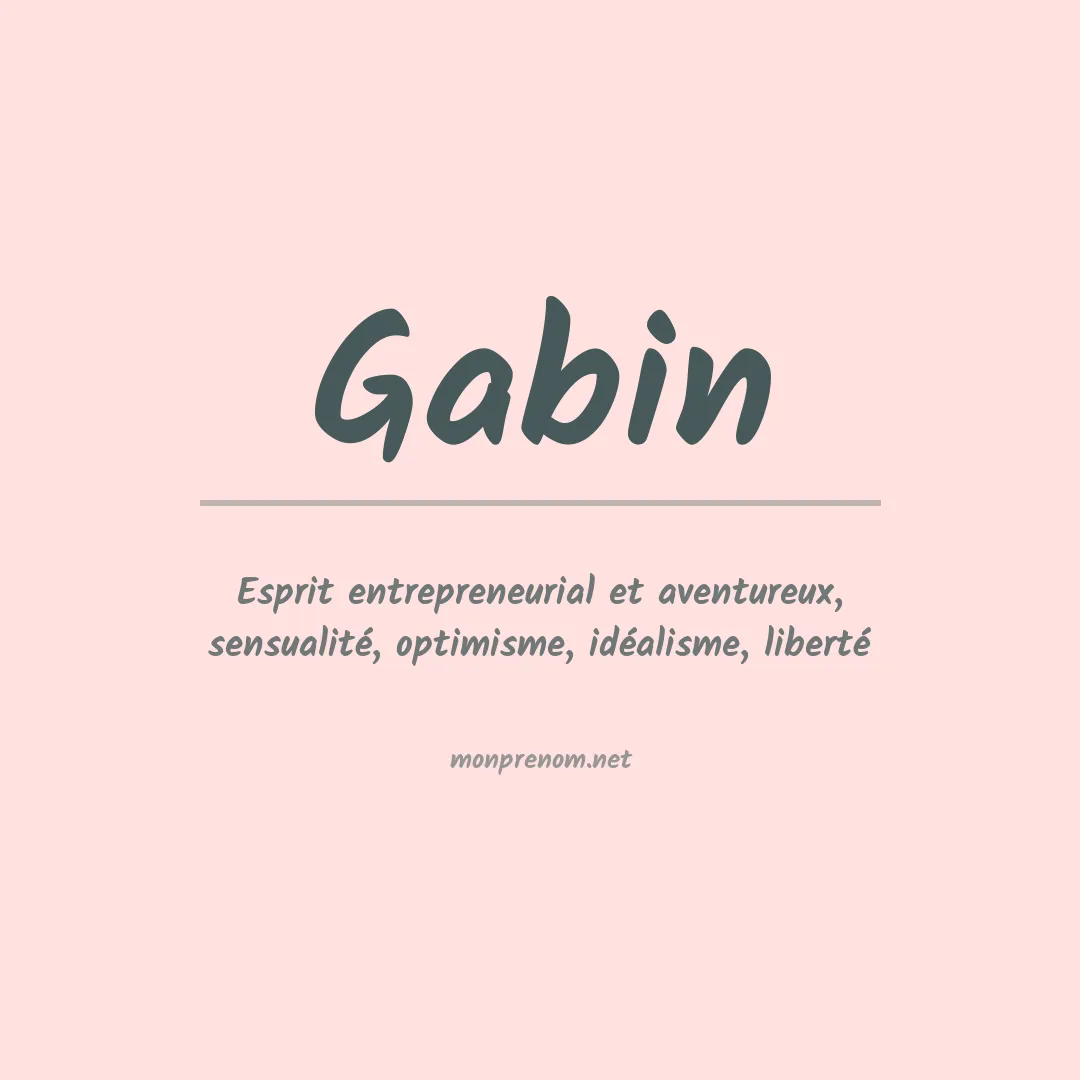 Signification du Pr nom Gabin