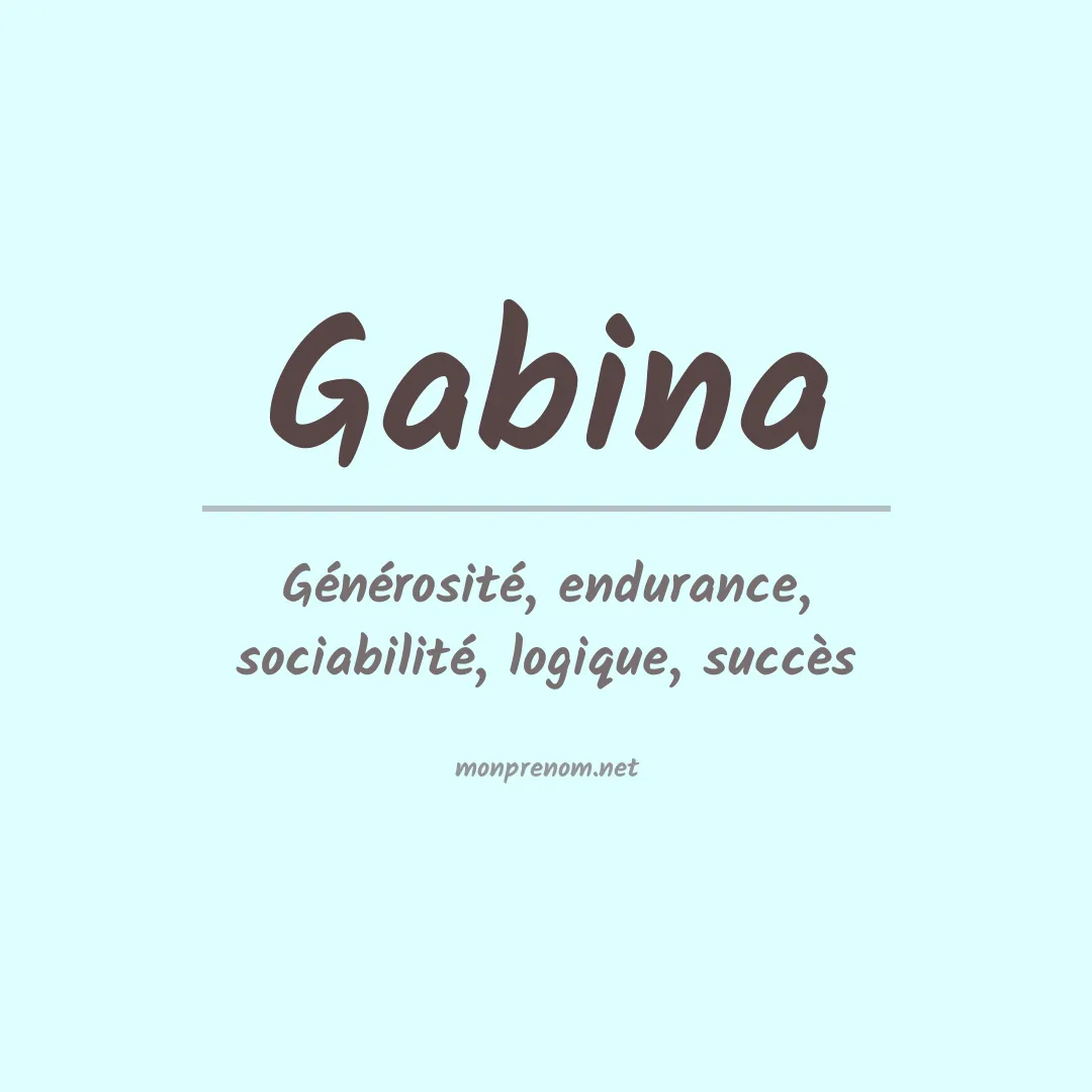 Signification du Prénom Gabina