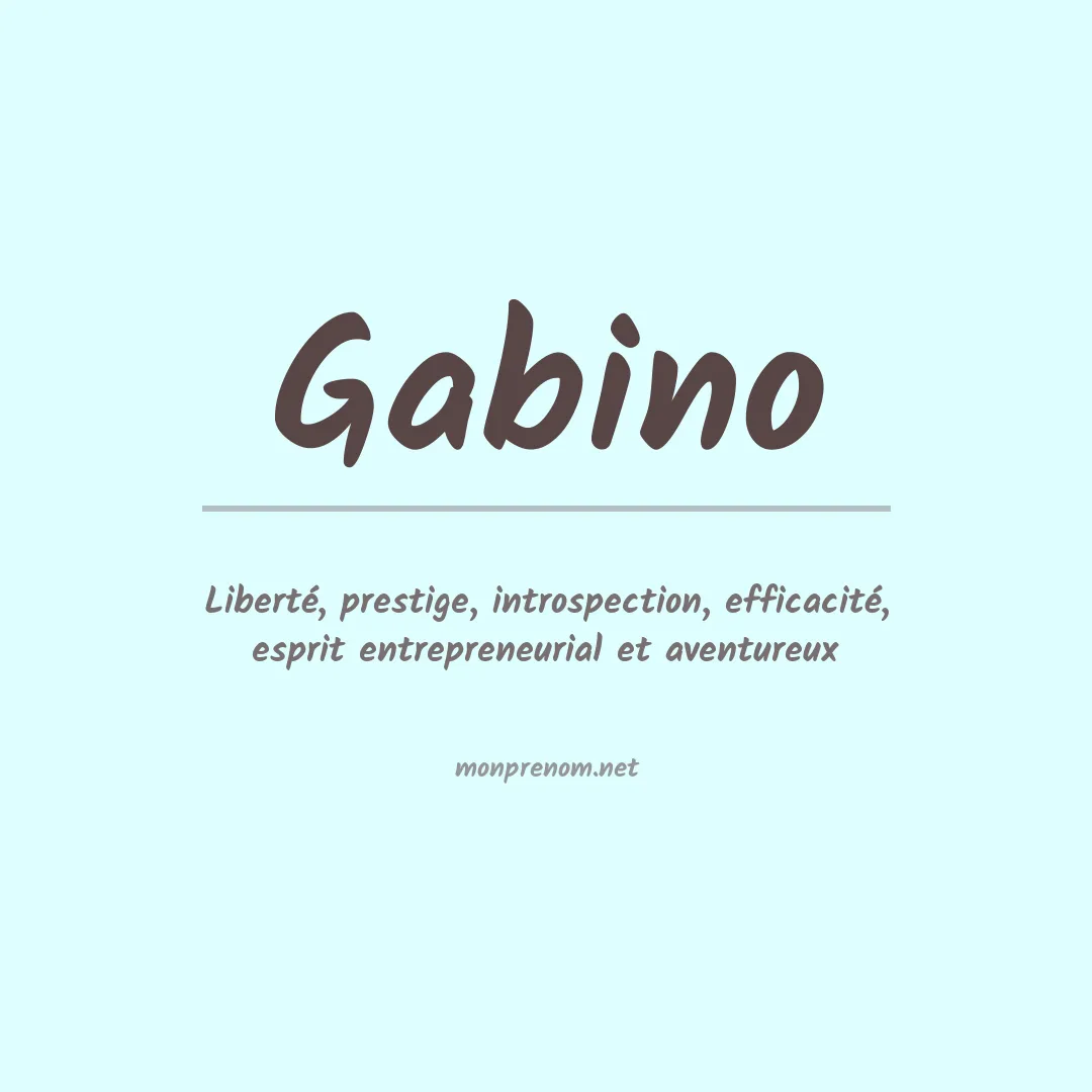 Signification du Prénom Gabino