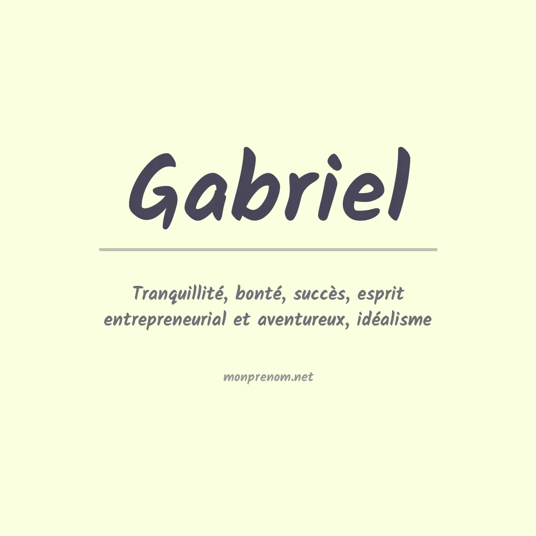 Signification du Prénom Gabriel