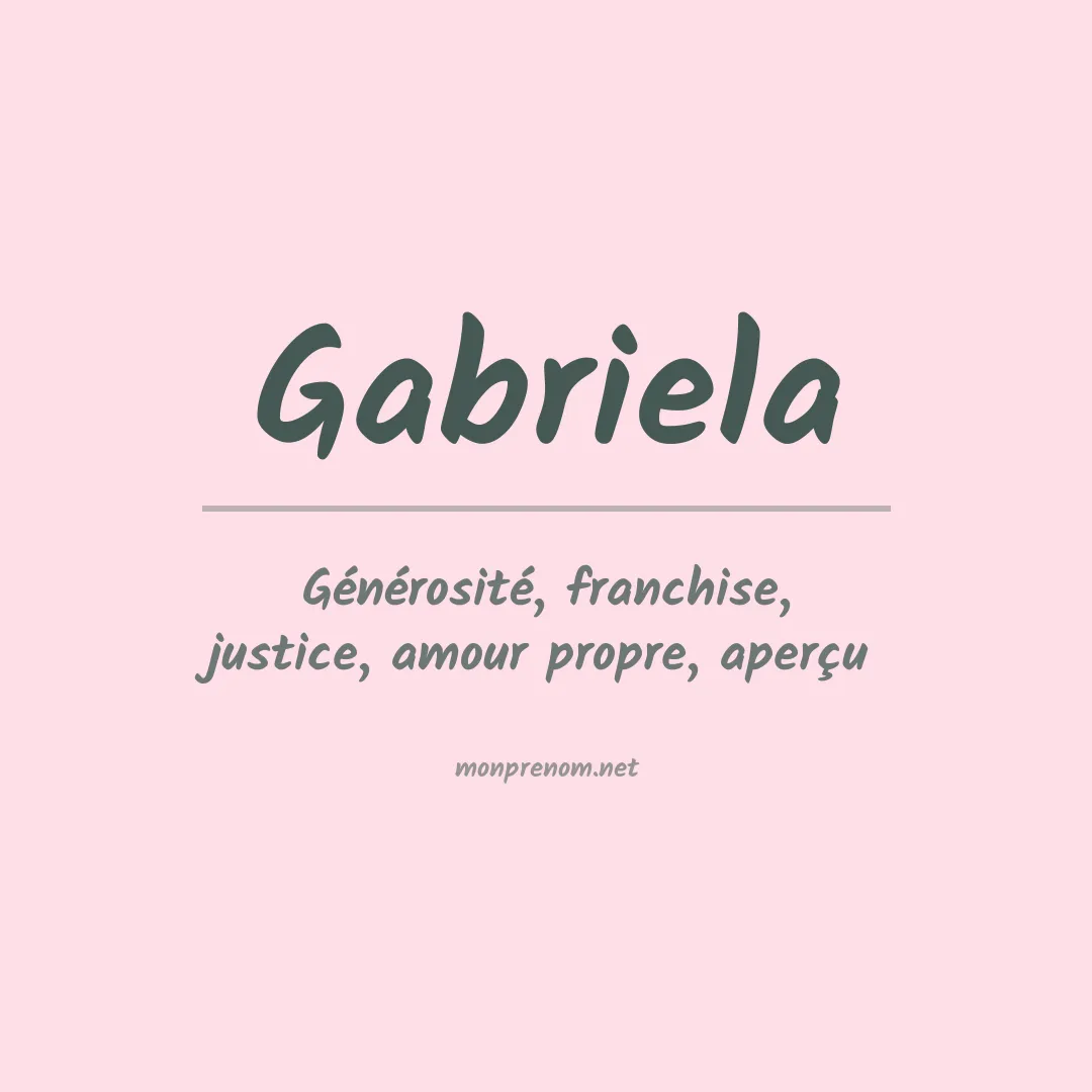 Signification du Prénom Gabriela