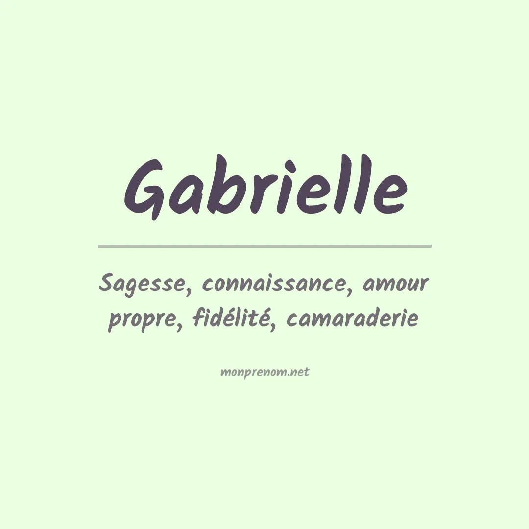 Signification du Prénom Gabrielle