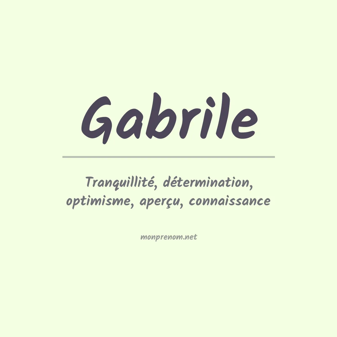 Signification du Prénom Gabrile