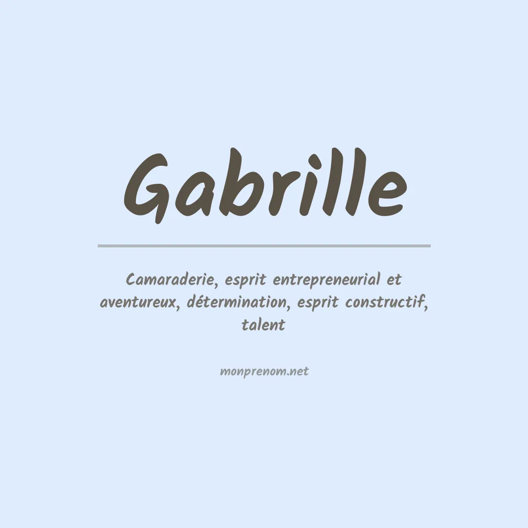 Signification du Prénom Gabrille