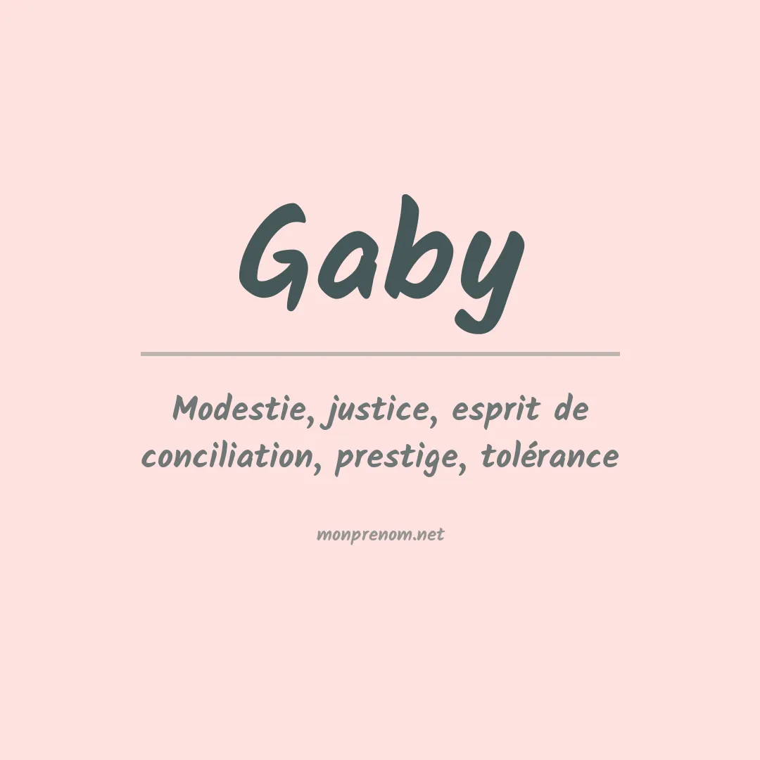 Signification du Prénom Gaby