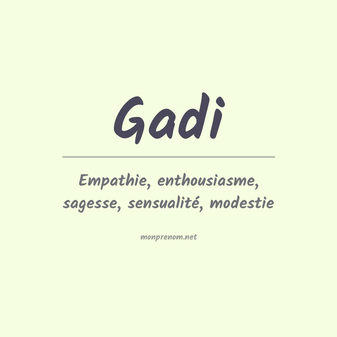 Signification du Prénom Gadi