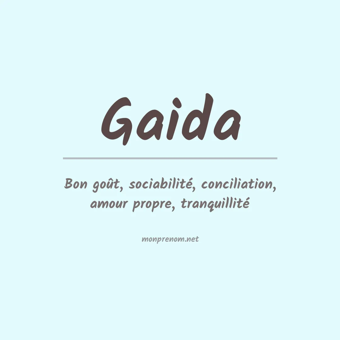 Signification du Prénom Gaida