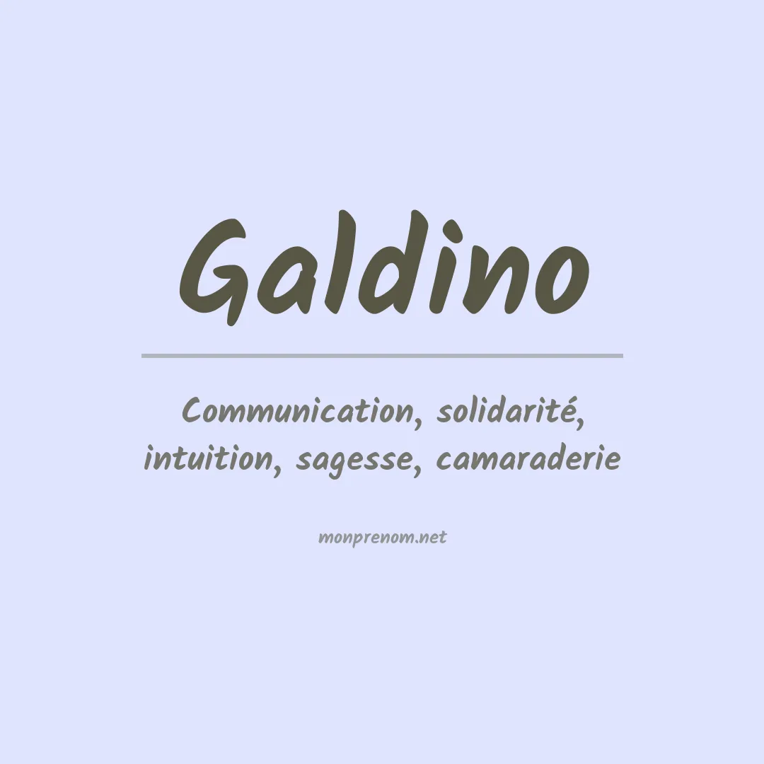 Signification du Prénom Galdino