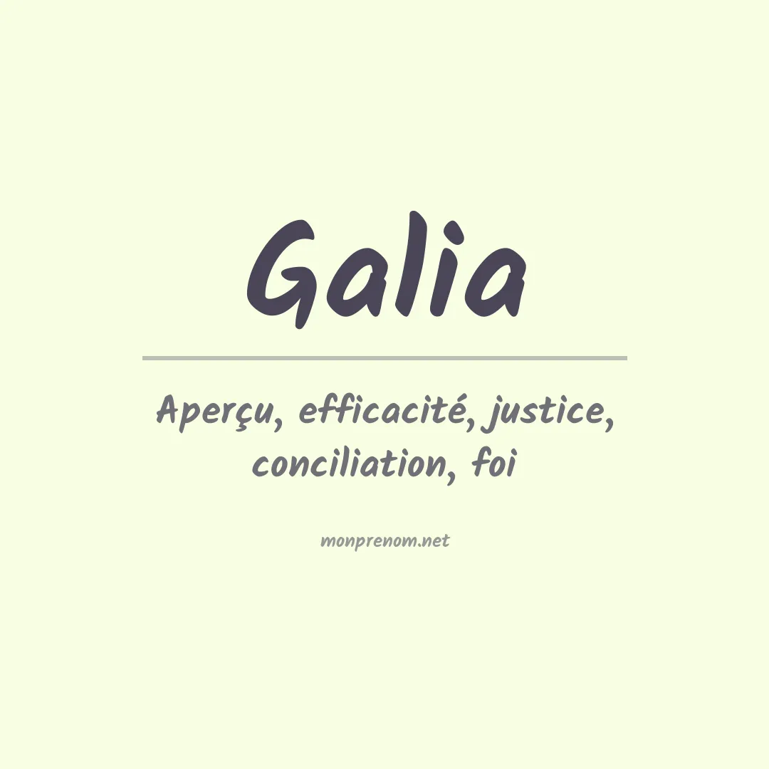 Signification du Prénom Galia