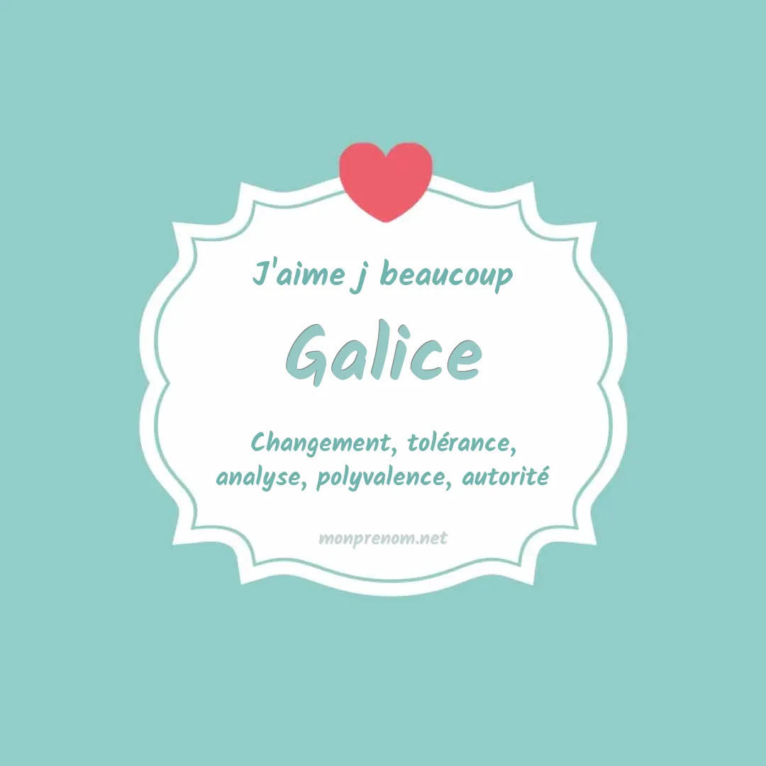j'aime beaucoup Galice