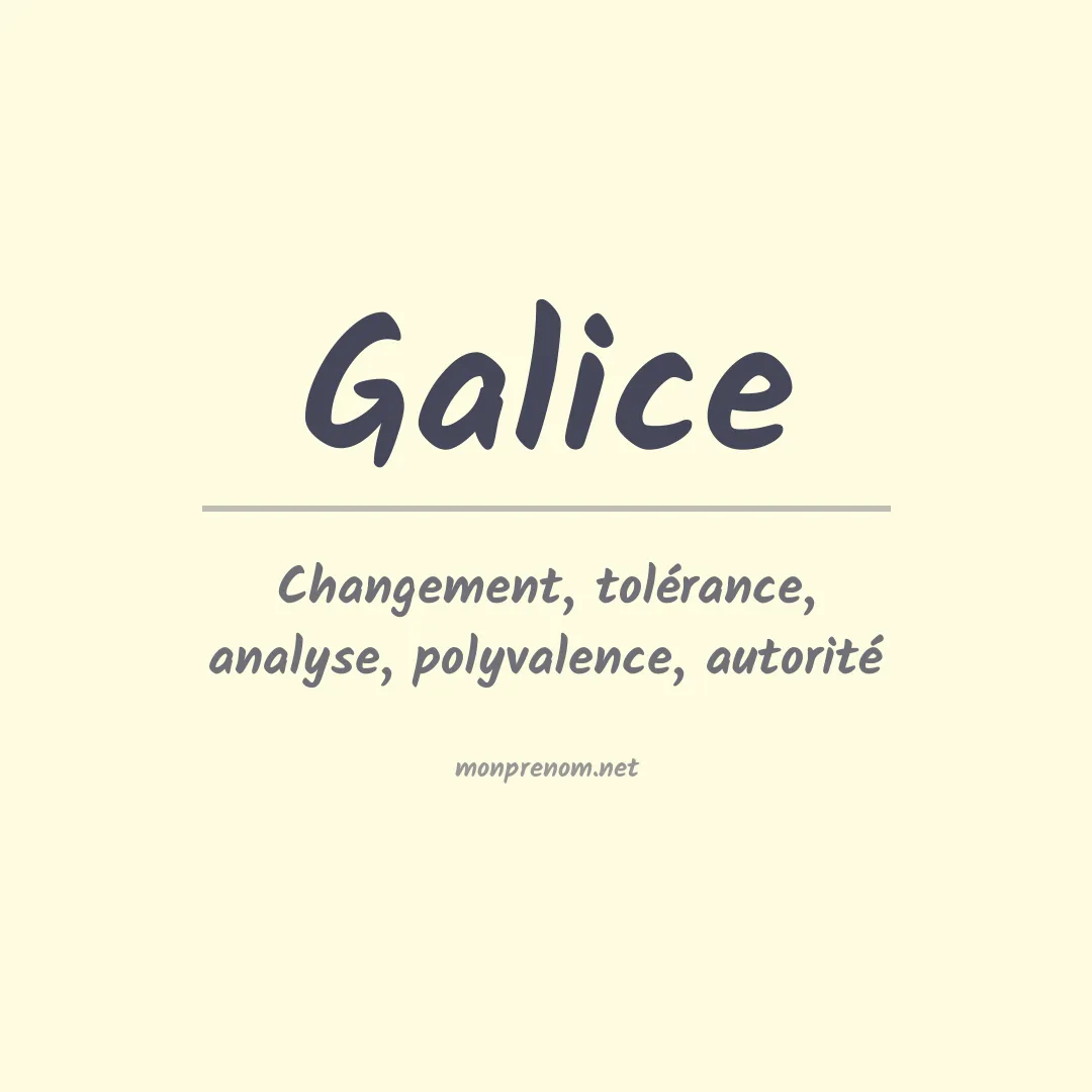Signification du Prénom Galice Signification du Prénom Galice