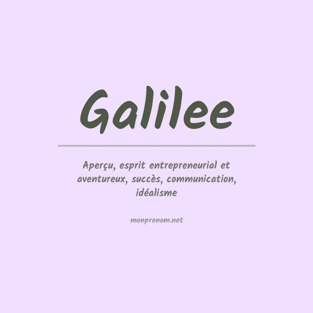 Signification du Prénom Galilee Signification du Prénom Galilee