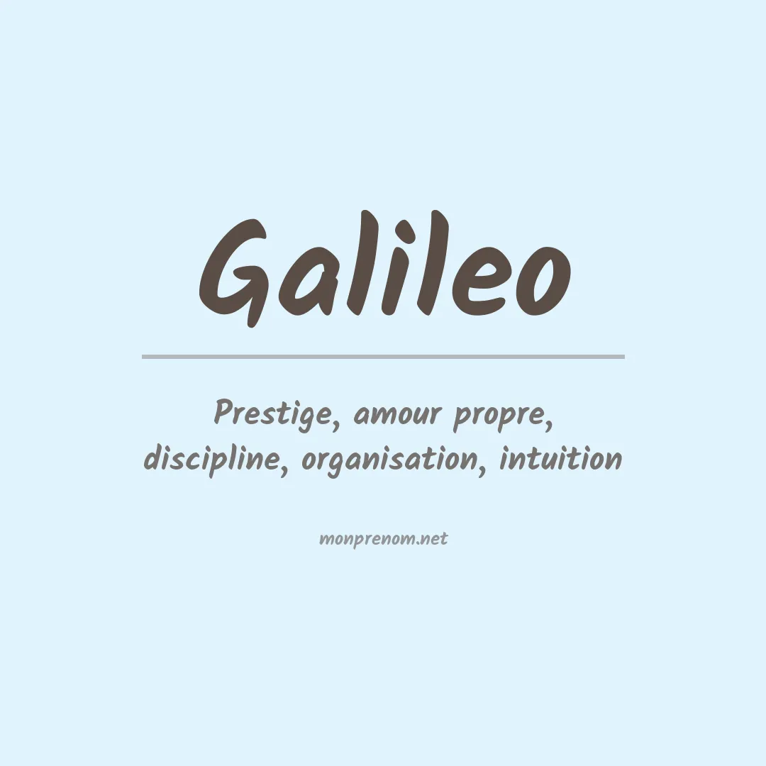 Signification du Prénom Galileo