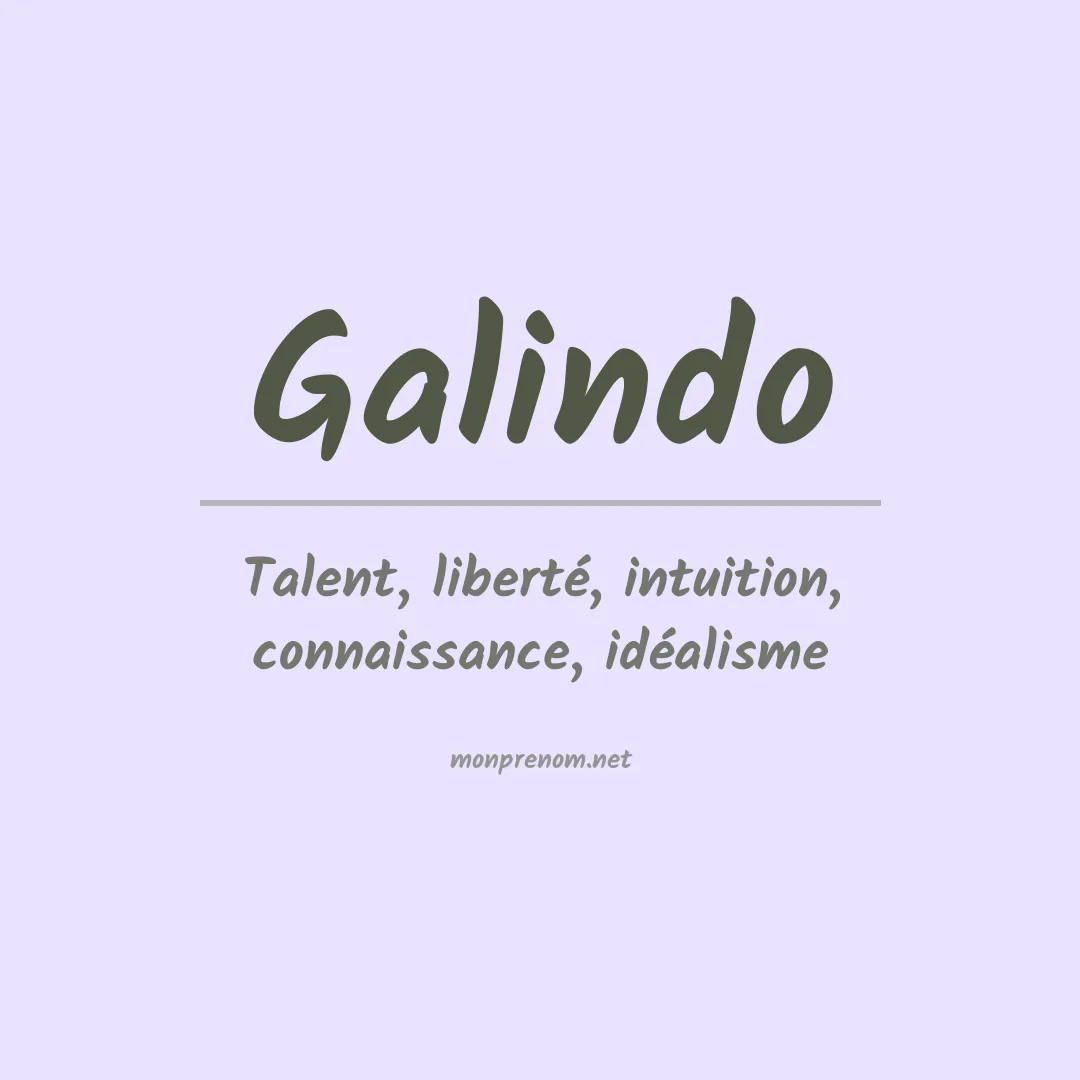 Signification du Prénom Galindo