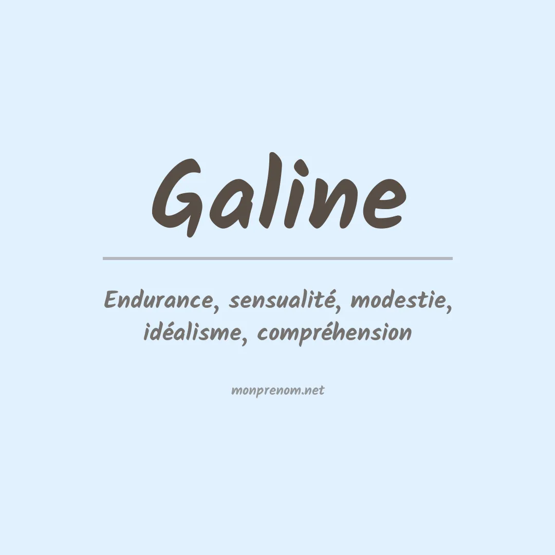 Signification du Prénom Galine Signification du Prénom Galine