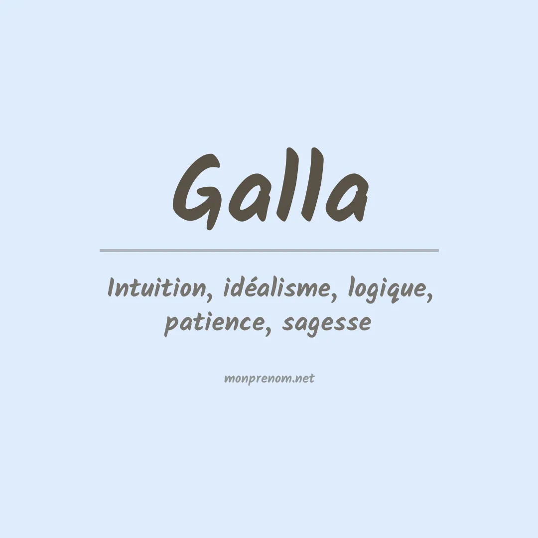 Signification du Prénom Galla