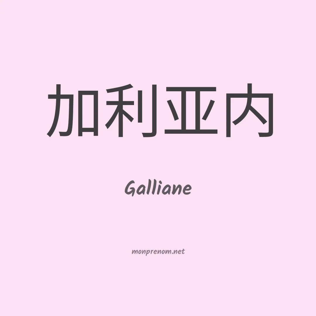 Galliane en chino