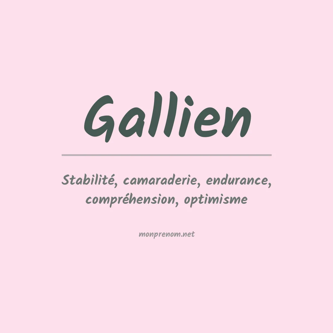 Signification du Prénom Gallien