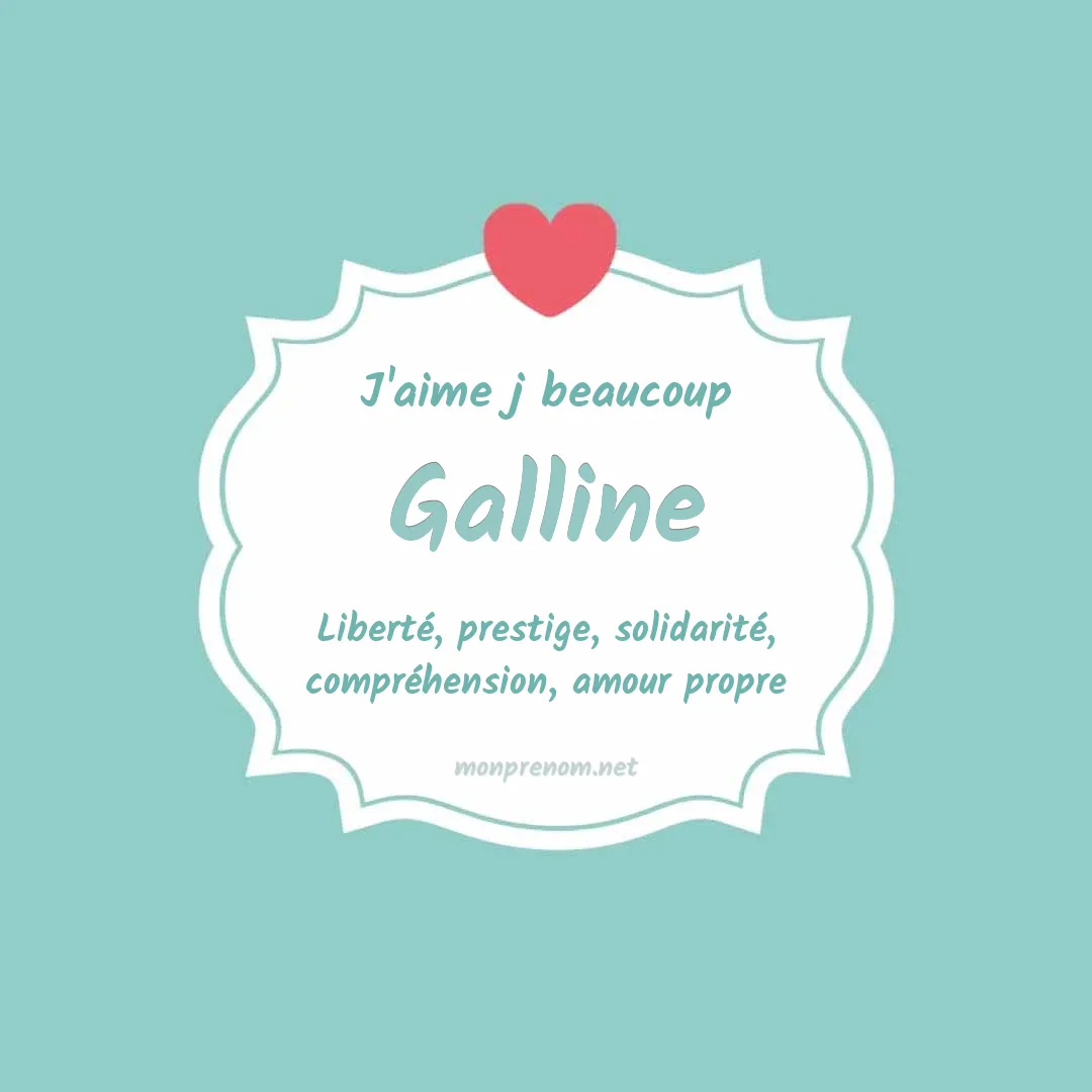j'aime beaucoup Galline
