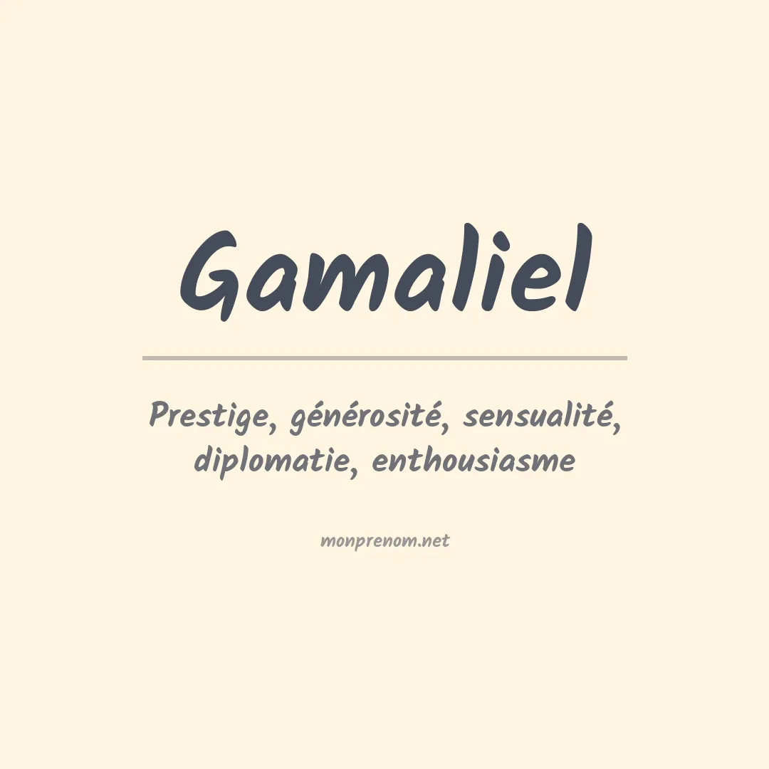 Signification du Prénom Gamaliel